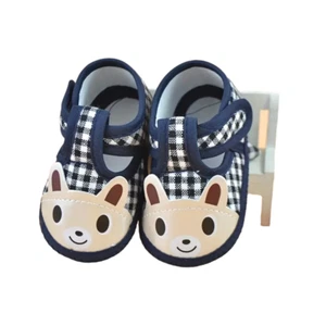 Lightweight Non Slip Baby Boy Blue Cartoon Bear Shoes - New - Size 3 - Picture 1 of 3