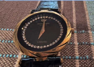 Reloj DE COLECCIÓN RAYMOND WEIL suizo con caja * documentos oro diamantes * Otelo * TODO original Foto 1 de 4