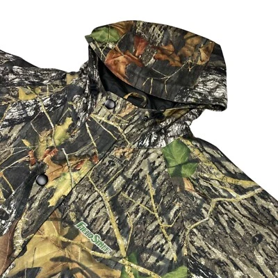 Field Staff Men's Mossy Oak Camouflage Fleece Hooded Hunting Jacket • 2XL - Image 1 of 4