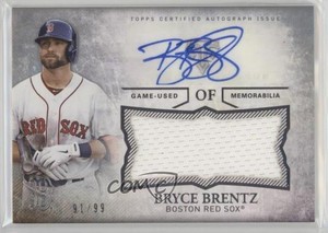 2015 Topps Triple Threads Unity Jumbo Relics /99 Bryce Brentz Rookie Auto RC