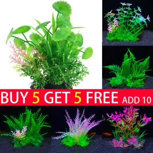 Artificial Fake Plastic Water Grass Plants for Fish Tank Aquarium Decoration - Picture 1 of 39