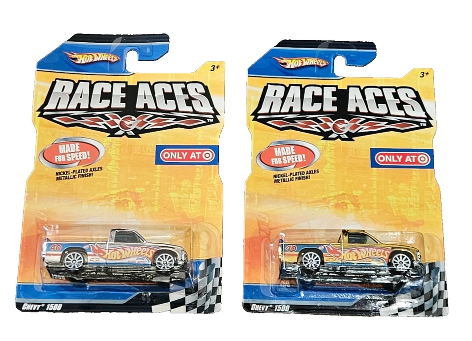 Chevy Silverado 1500 2009 Hot Wheels Target Exclusive Race Aces dorado y cromado Foto 1 de 2
