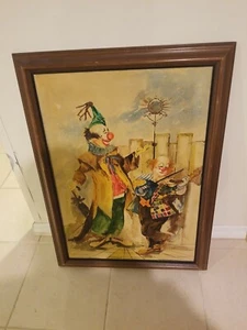 Pintura enmarcada de payasos - Imagen 1 de 11