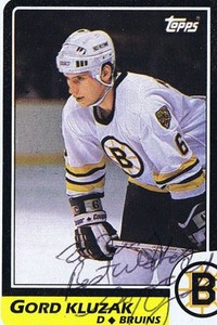 Gord Kluzak 1986 Topps Autograph #54 Bruins