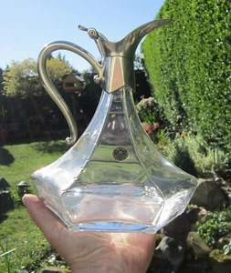 Vintage 1960's Crystal Glass & Silver Plated Decanter, Royal Crystal Rock - Picture 1 of 9