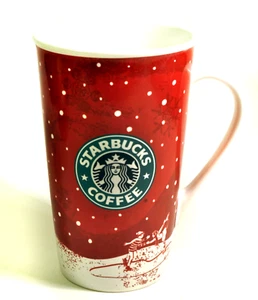 Starbucks Holiday Christmas Siren Mermaid 2007 16 oz taza de café patinadores en la base - Imagen 1 de 4