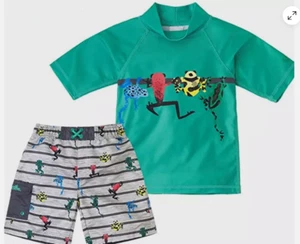 UV Skinz Boys 3PC Swim Set Green/Frogs 3T)NWT - Picture 1 of 4