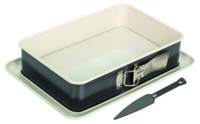 Dr. Oetker Rechteck-Springform mit Kuchenlöser, mit Emaille-Versiegelung - Bild 1 von 3