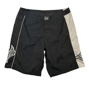 Tapout Mens Size 38 MMA Fight Gear Mixed Martial Arts Black White Shorts - Picture 1 of 13