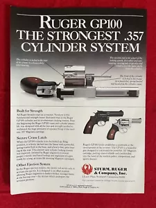 Pubblicità Stampa Vintage 1989 Ruger GP100 .357 Magnum Pubblicità - Foto 1 di 2