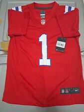 Nike Cam Newton New England Patriots Red Alternate Game Jersey Boys Size M