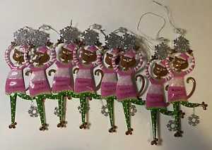 (8) Adornos Gatos de Vacaciones Puesta de Sol Vista Diseños Navidad Lote Maullido Navidad - Imagen 1 de 3
