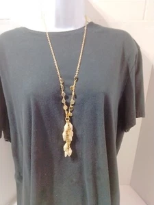 Talbot's 30 In Gold Tone Statement Necklace New With Tag - Picture 1 of 7