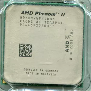 AMD Phenom II x4 B97 HDXB97WFK4DGM 3.2 GHz quad core socket AM3 CPU Deneb 95W - Picture 1 of 2