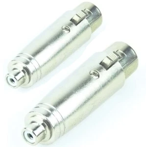 2x ADAM HALL adaptador XLR embrague hembra a RCA hembra conector de audio chinche - Imagen 1 de 7