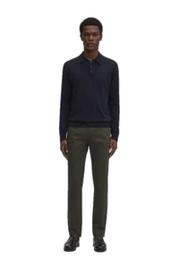 Asket Khaki Green Slim Chino Pants $240.00 - Foto 1 di 4