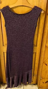 Purple Stretchy Sparkly Dress Sz 6/8 S New - Picture 1 of 5