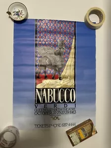 1983 Vancouver Opera Poster Rare Nabucco Verdi Music Memorabilia Art Nouveau VTG - Picture 1 of 1