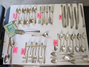 1950 APRIL WM ROGERS INT 48 PIECE DINNER SET FLATWARE SILVERWARE April - Picture 1 of 12