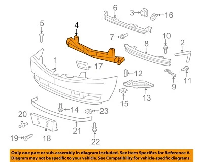 Componentes de parachoques delantero GM OEM 07-14 Escalade ESV - Soporte central 22920677 Foto 1 de 2