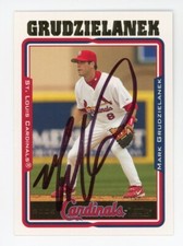SIGNED BASEBALL CARD AUTO TOPPS 2005 MARK GRUDZIELANEK ST LOUIS CARDINALS #UH23