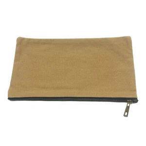 Bolsa de herramientas de lona amarilla con cremalleras de metal fácil transporte pequeño almacenamiento 12x 6,5 pulgadas - Imagen 1 de 16