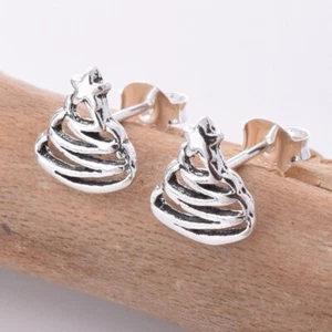 Nagelneue 925 Sterling Silber Weihnachtsbaum Ohrringe - festlich - Bild 1 von 2