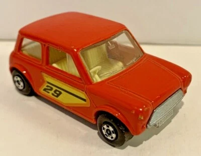 Matchbox Superfast Red Racing Mini No 29 White Interior 1970 Lesney England - Image 1 of 3