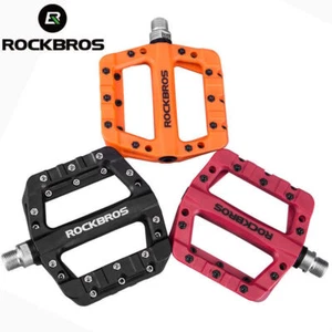 ROCKBROS Mountain Road Bike Bicycle Bearing Pedals Wide Nylon Pedals a Pair 9/16 - Picture 1 of 27