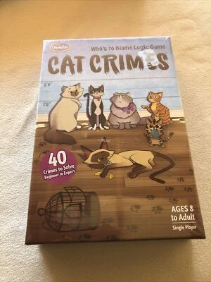 Juego cerebral y rompecabezas ThinkFun Cat Crimes para niños y niñas de 8 años en adelante - Foto 1 de 2