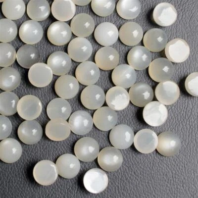 Wholesale Lot of 5mm Round Cabochon Natural Moonstone Loose Calibrated Gemstone - Image 1 of 4