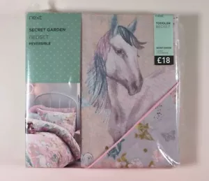 NEXT SECRET GARDEN BEDSET DUVET COVER PILLOWCASE - KIDS GIRLS - TODDLER SINGLE - Picture 1 of 15