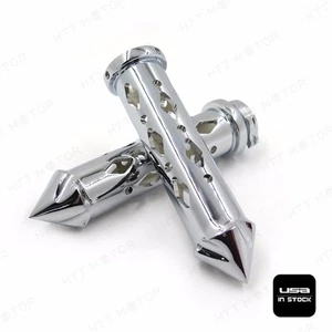 HongK Suzuki GSXR600 750 1000 Hayabusa Chrome 1" 25mm CNC Spike Hand Grip - Bild 1 von 8