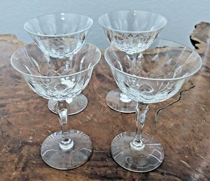 Tiffin-Franciscan Elyse Champagne Glasses Set Of 4 5.75" - Picture 1 of 14