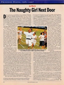 Princess Diana Commemorative Article by Jan Morris in 1997 Time Mag Article - Picture 1 of 1