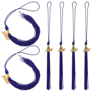  6pz Nappa Laurea 2026 Laurea Tappo Tappo Con Ciondoli Numero Oro - Foto 1 di 18