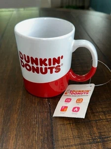 NEU! Dunkin' Donuts Kaffeetasse Rot & Weiß Welle Keramik 16 Oz 2017 Becher Neu mit Etikett - Bild 1 von 7