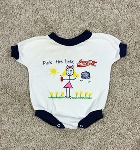 Vintage 70er 80er COCA COLA Made In USA Baby Body 6 Monate Pick The Best Coke - Bild 1 von 4