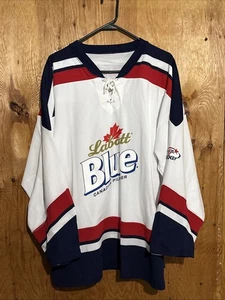 Labatt Blue Light Hockey Jersey Blue/White/Red EXCELLENT AK - Picture 1 of 10