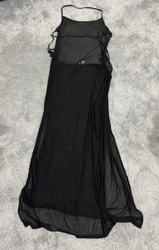 UNDERCOVER Abito lungo Victoria's Secret nero maglia trasparente taglia M L