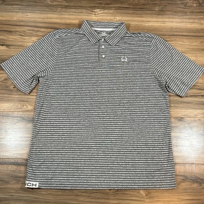 Cinch Mens XL |Gray| Stretch Performance Short Sleeve Polo Golf Work Shirt Foto 1 de 4