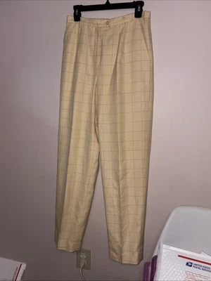 Pantalones de mujer Pendleton talla 8 a cuadros lana seda Foto 1 de 4