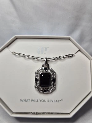 Bomb Party Necklace NK65170 Dreamt In Windchimes Black Onyx CZ Rhodium Plating - Image 1 of 3