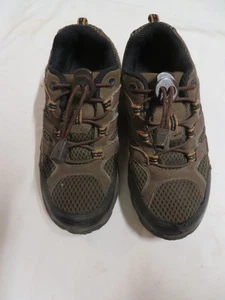 Merrell Boys Sz 1 Hiking Shoes  Outdoors Mountain Camping brown - Picture 1 of 8