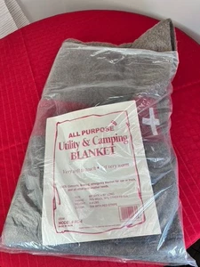 Vintage Allzweck Utility Camping Bootsdecke 60x80 Wollmischung Notfalldecke - Bild 1 von 6