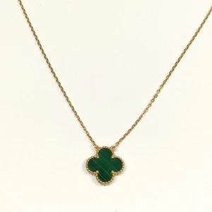 Van Cleef and Arpels Necklace Vintage Alhambra malachite Gold 4472085 - Picture 1 of 11