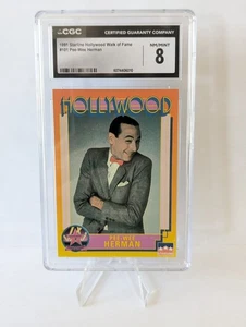 PEE WEE HERMAN 1991 Hollywood Walk of Fame Trading Card #101 GRADED 8 MINT POP 1 - Picture 1 of 2