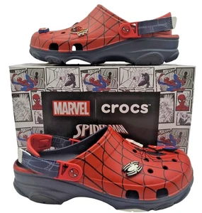 Crocs Marvel x Spider-Man All-Terrain Clogs Navy Men 12/Women 14 New - Picture 1 of 19