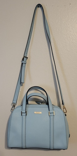 Borsa a tracolla Kate Spade Newbury Lane Medium Felix in pelle blu ortensia blu chiaro
