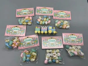 Spring Easter Mini Ornaments  Eggs Bunnies Ducks 1993 Fabri-Centers 69 pieces - Picture 1 of 7